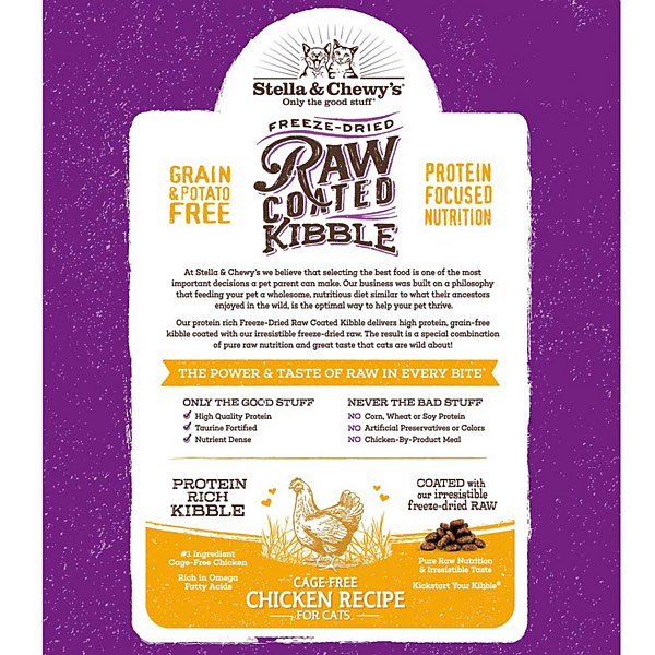 Stella & Chewy's Raw-Coated Kibble Cage-Free Chicken Recipe