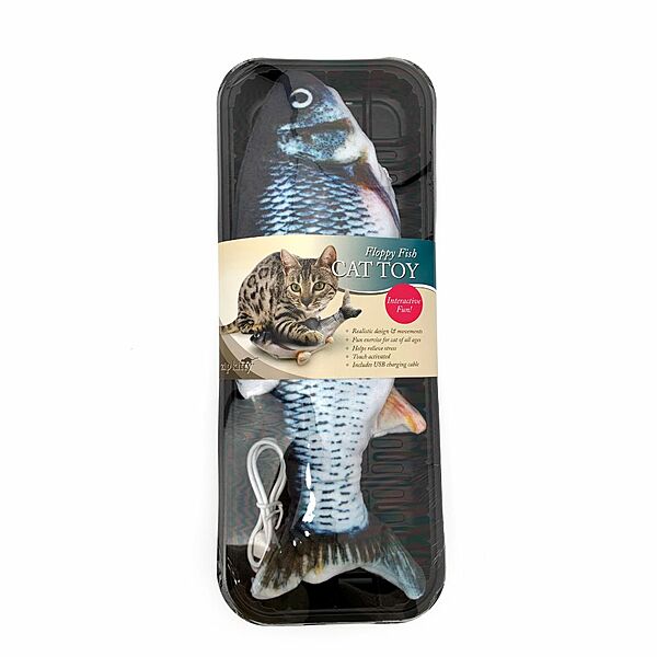 Floppy Fish Interactive Cat Toy Kitties Cream