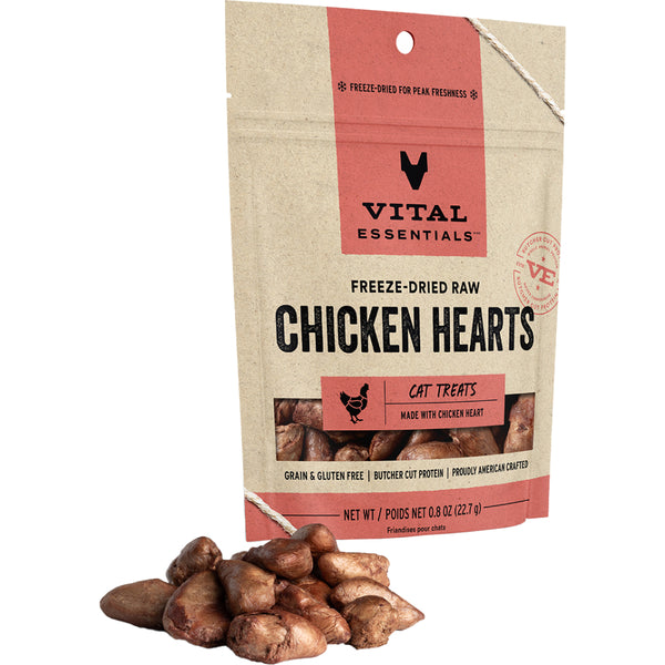 Vital Essentials Freeze-Dried Raw Chicken Hearts