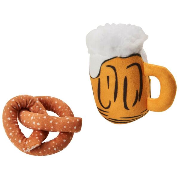 American Takeout Beer & Pretzel Catnip Toys 2pk