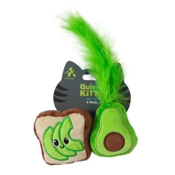 Avocado Toast Catnip Toys 2pk