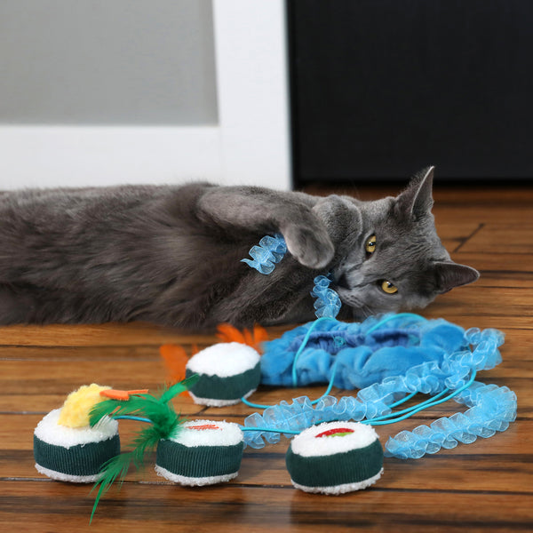 Jellyfish Sushi Door Knob Hanging Catnip Toy
