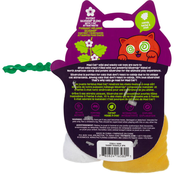 Tabby Tequila Catnip Toy 3pk