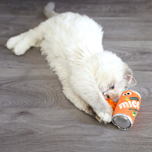 Orange Mice Soda Catnip Toy 2pk