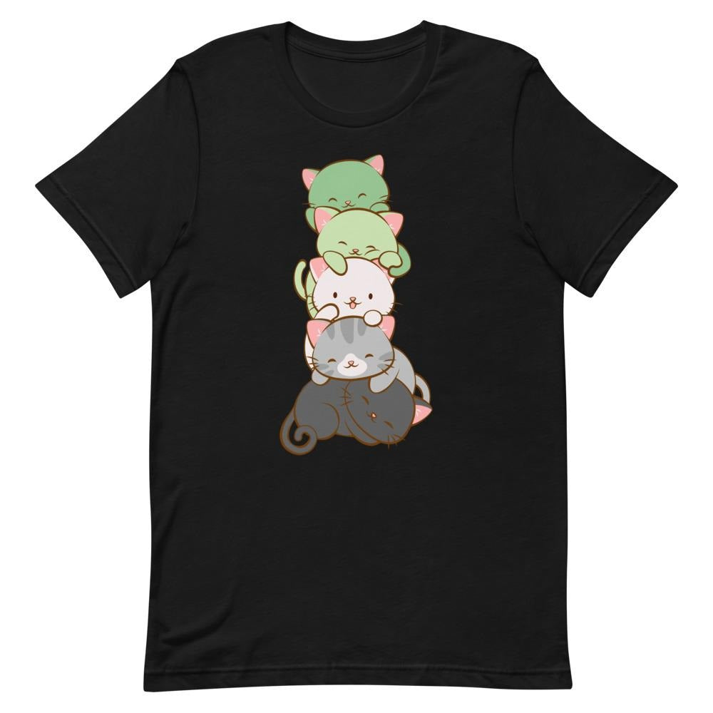 Aromantic Cat Pile t-shirt