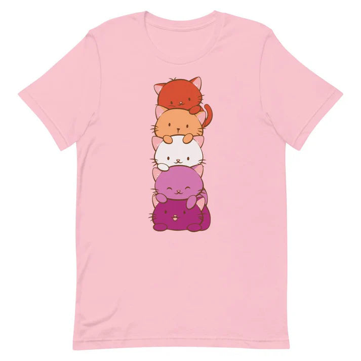 Lesbian Cat Pile t-shirt