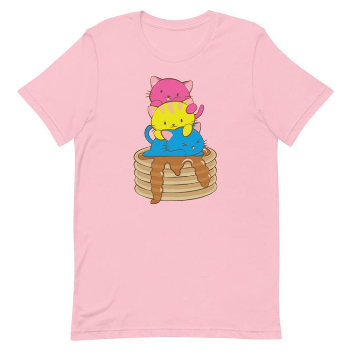 Pansexual Cat on Pancakes t-shirt