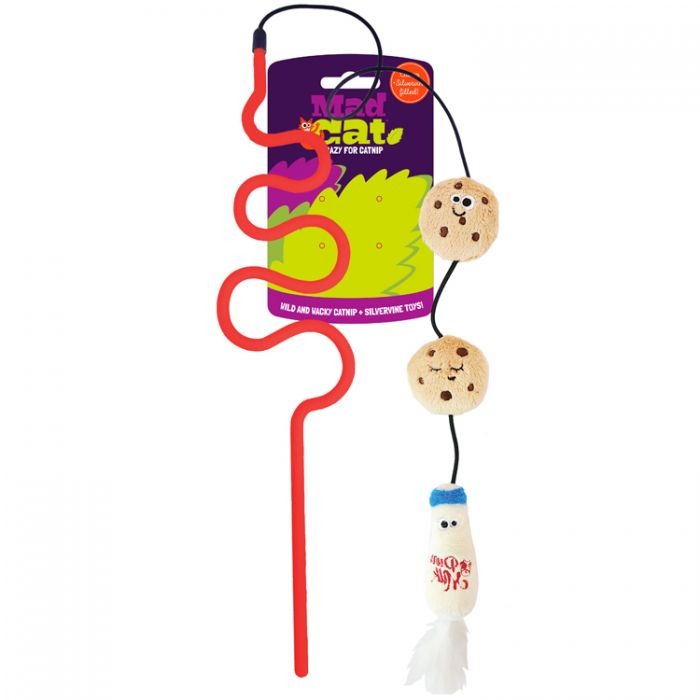 Cookies and Milk Catnip and Silvervine Wand Cat Toy