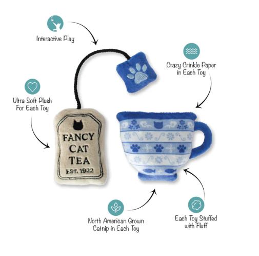 High Tea Teacup Tea Bag Catnip Cat Toy