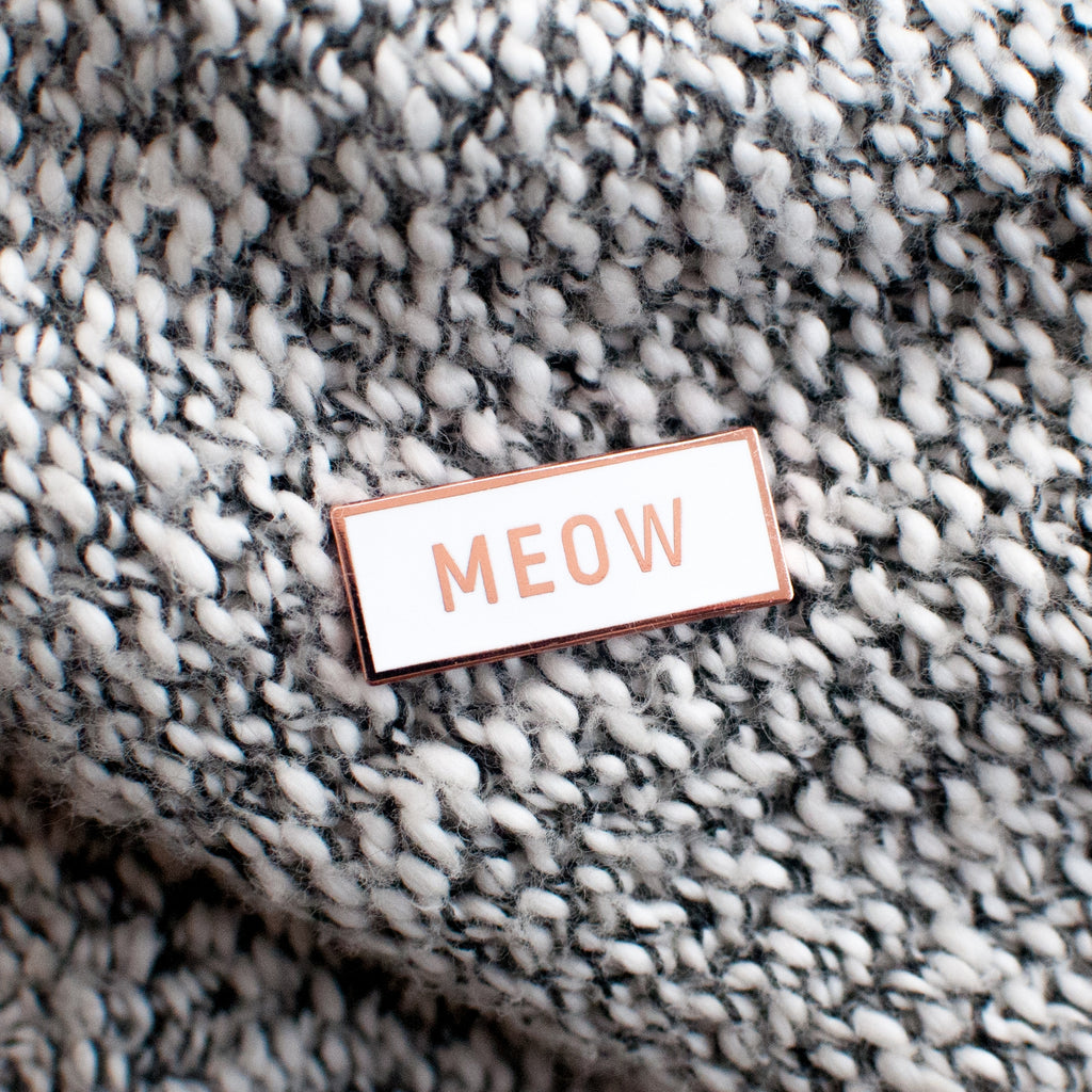 Meow enamel pin