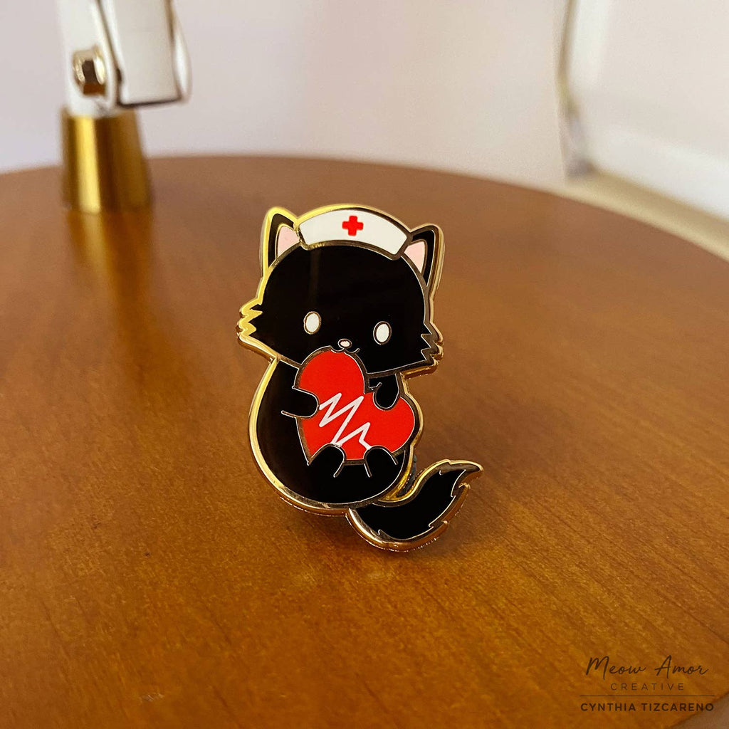 Nurse Black Cat Hard Enamel Pin
