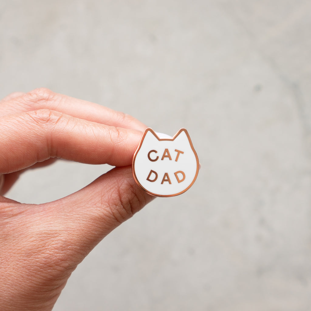 Cat Dad enamel pin