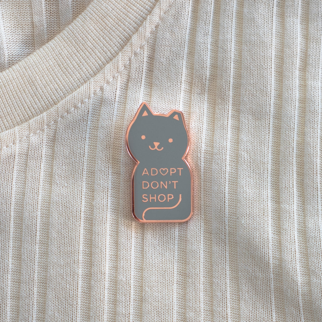 Adopt Don't Shop enamel pin