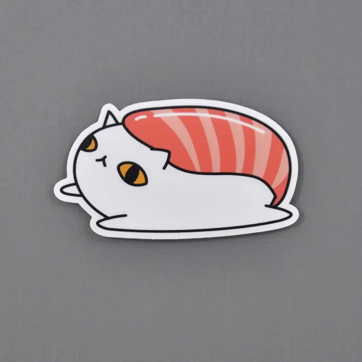Sushi Flat Cat Vinyl Sticker