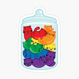 Gay Pride Jelly Cat Beans sticker