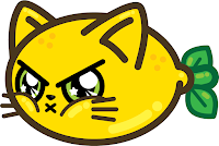 Sourpuss Lemon Cat sticker