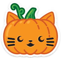 Cat O' Lantern sticker