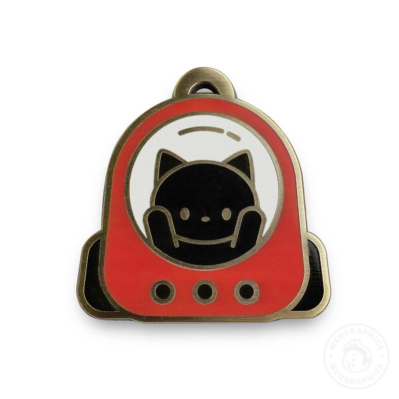Cat Space Backpack enamel pin