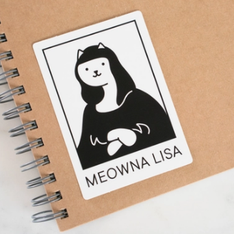 Meowna Lisa sticker