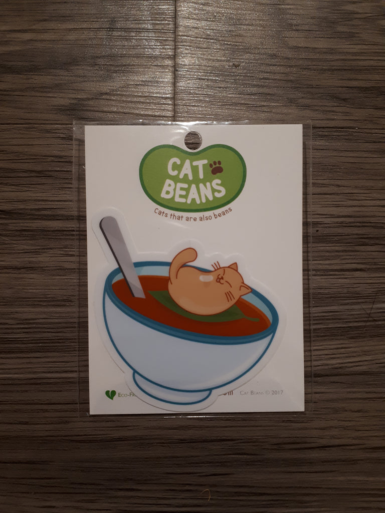 Cat Beans Soup sticker