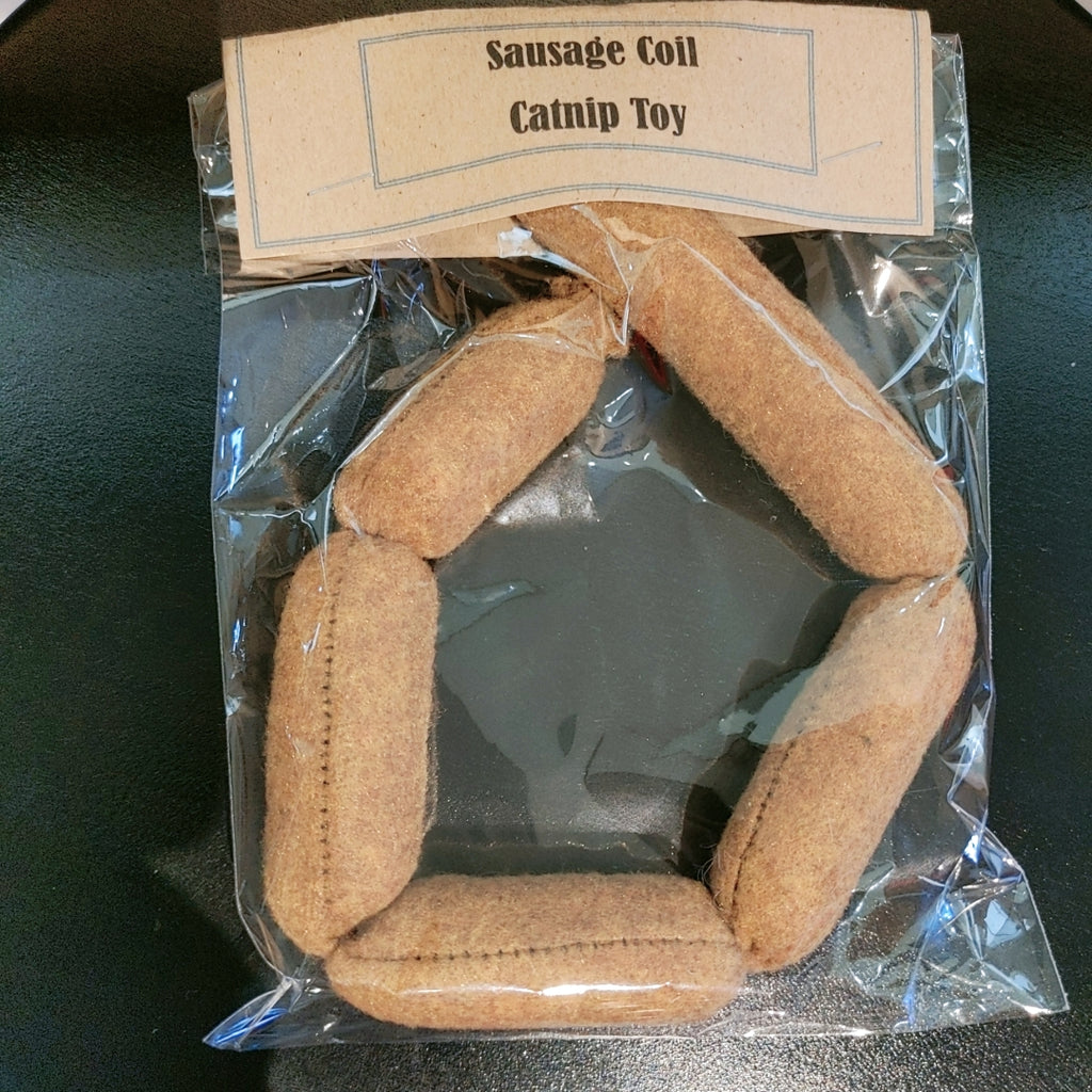 Sausage Coil catnip toy