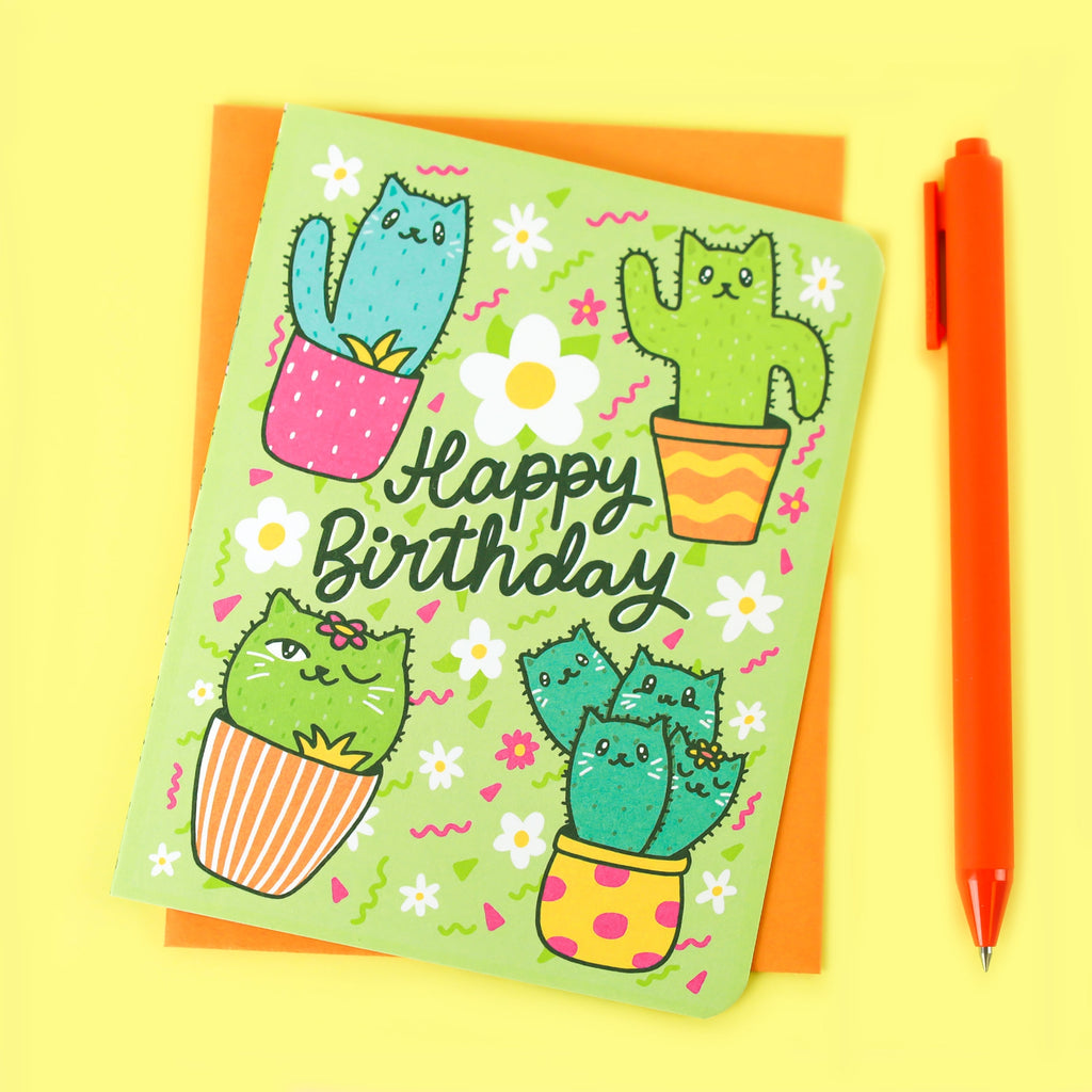 Cactus Cats birthday card