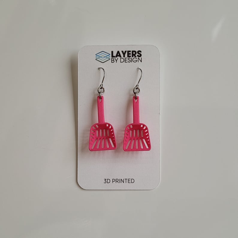 Litter scoop earrings