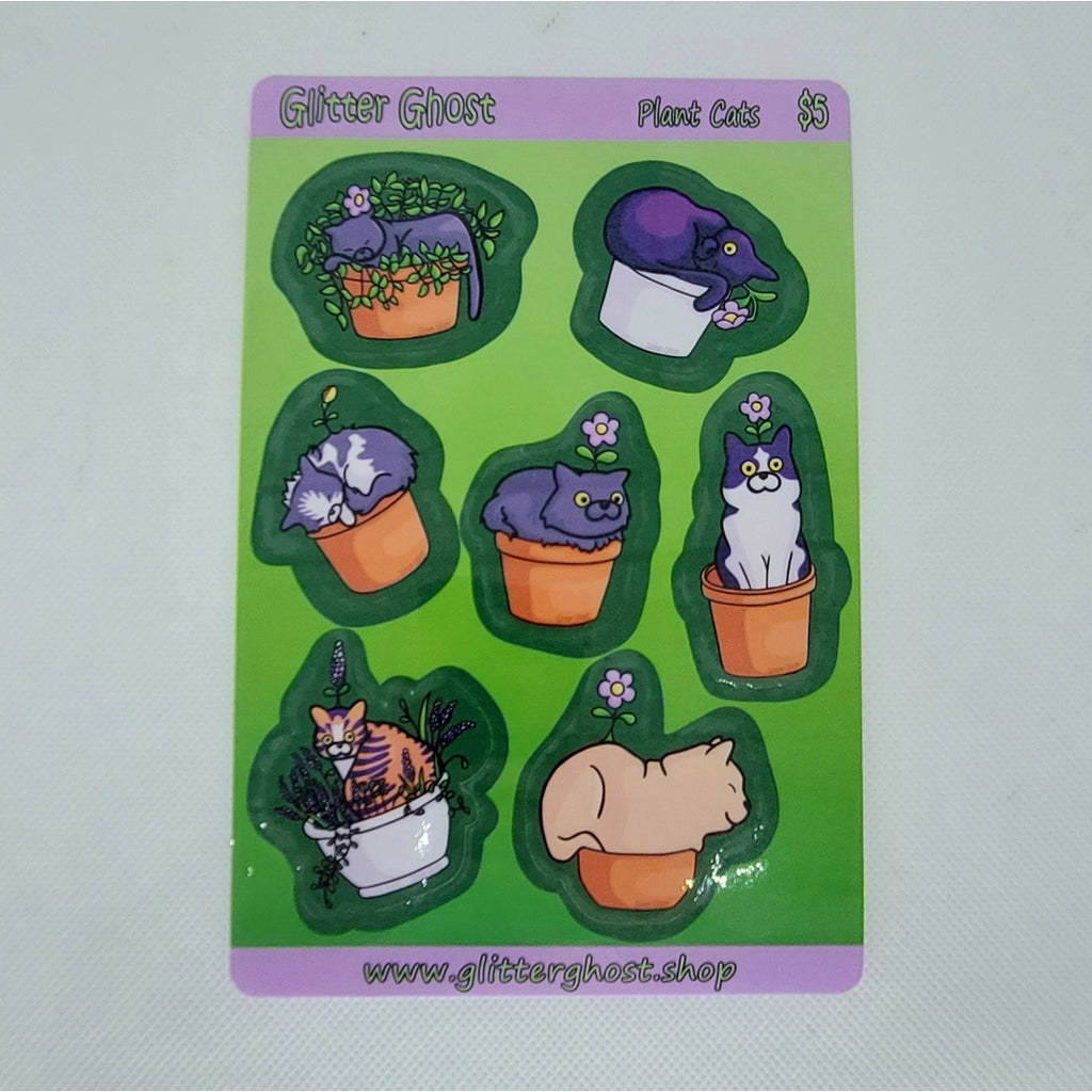 Plant Cats sticker sheet