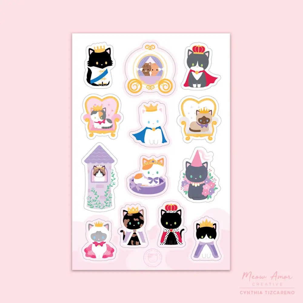 Royal Cat sticker sheet