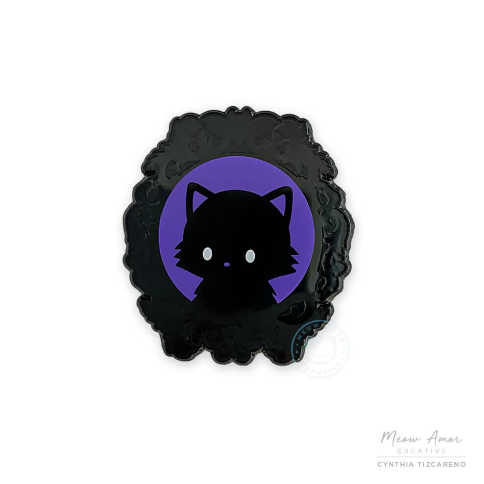 Gothic Cat enamel pin