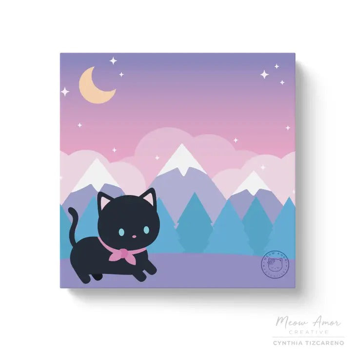 Meowntain Black Cat sticky notes