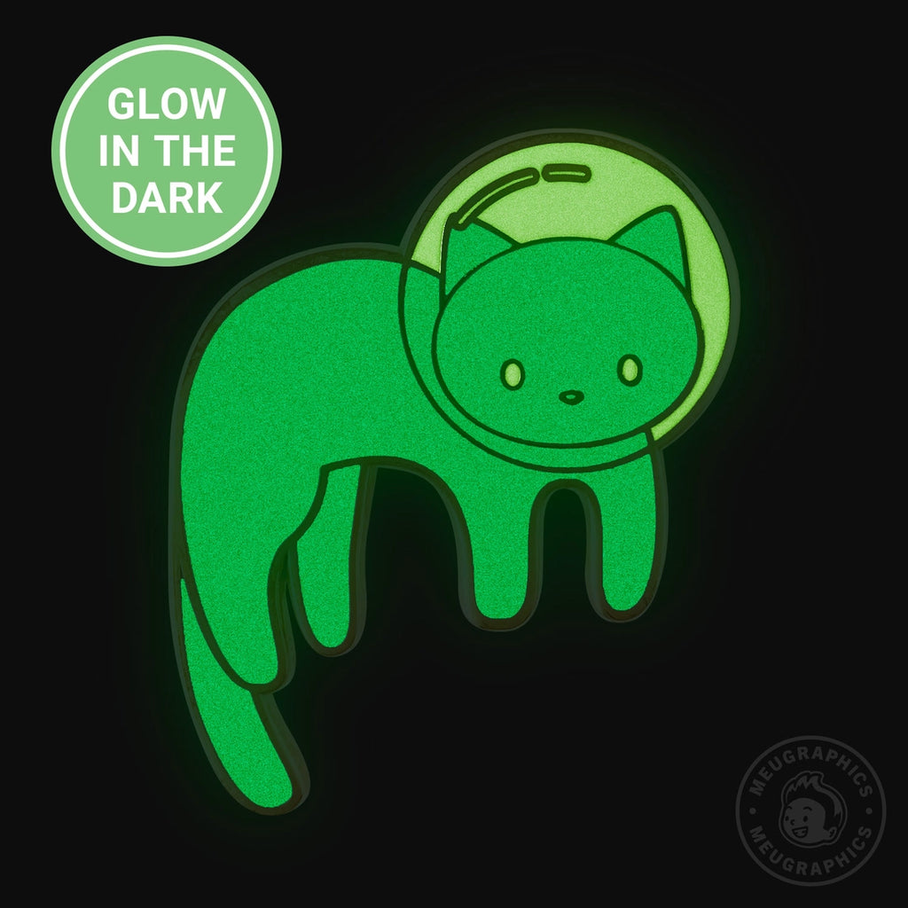 Glow in the Dark Space Cat enamel pin