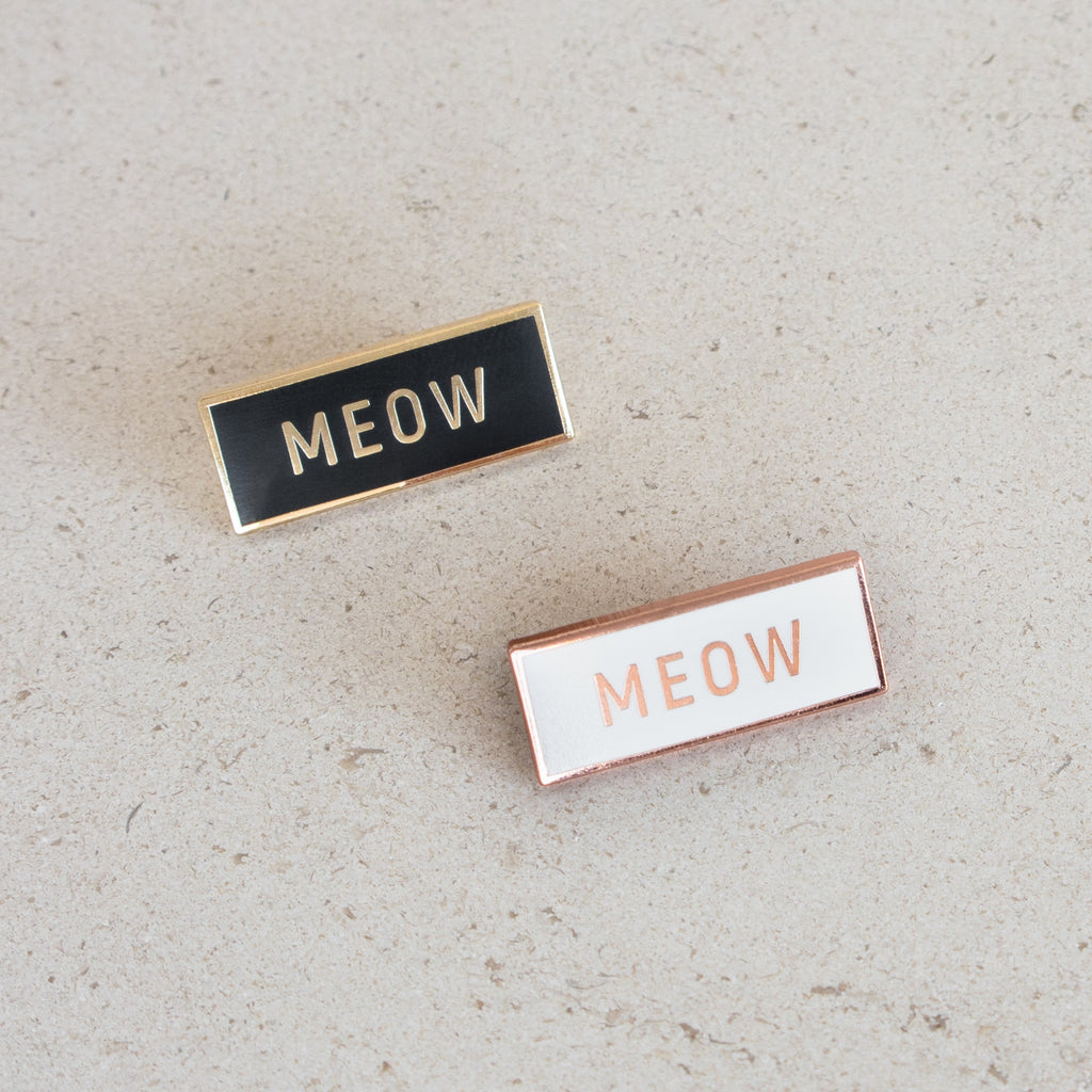 Meow enamel pin