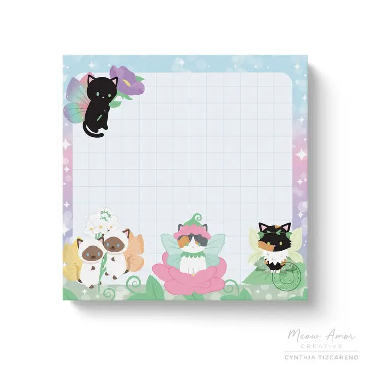 Magical Fairy Cats sticky notes