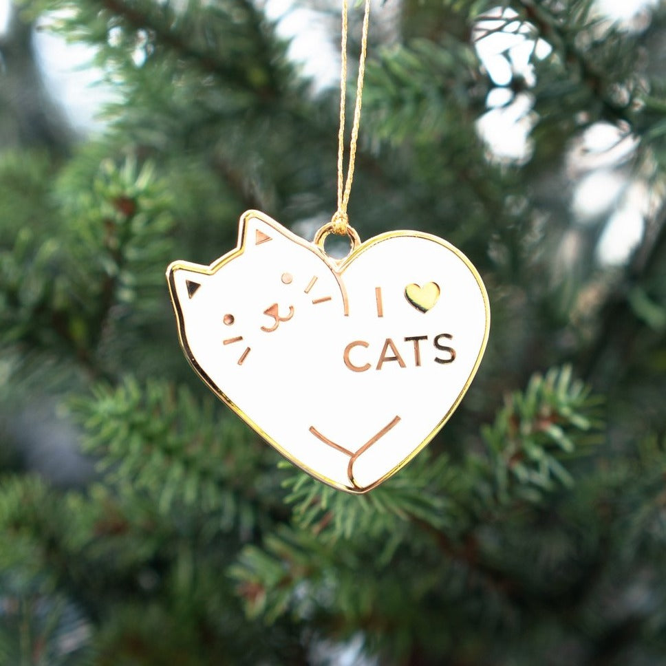 I Love Cats ornament