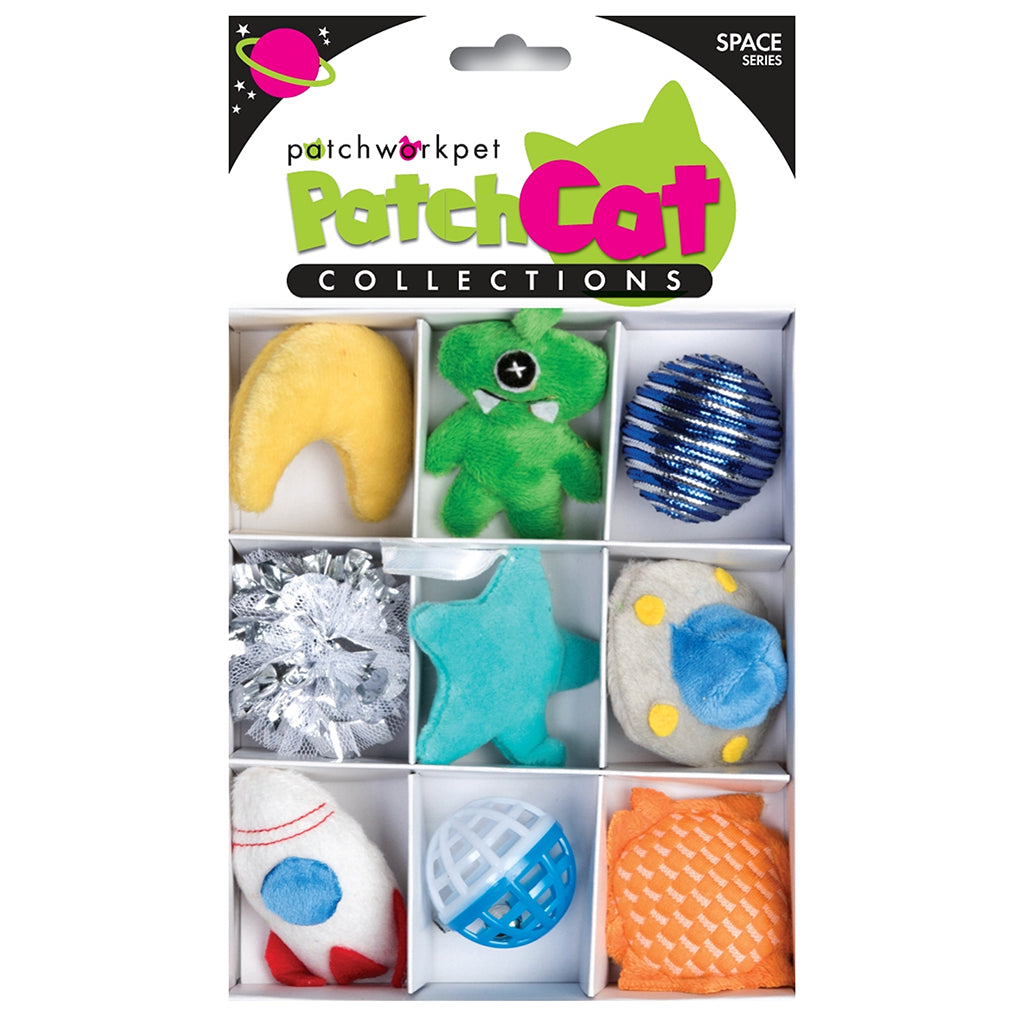 9pc Space Theme Cat Toy Set with Catnip