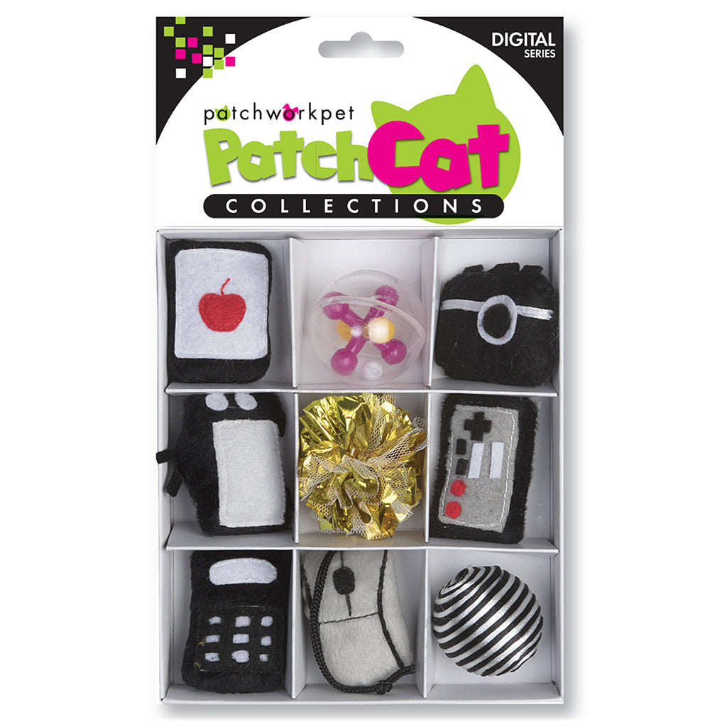 9pc Digital Theme Cat Toy Set with Catnip