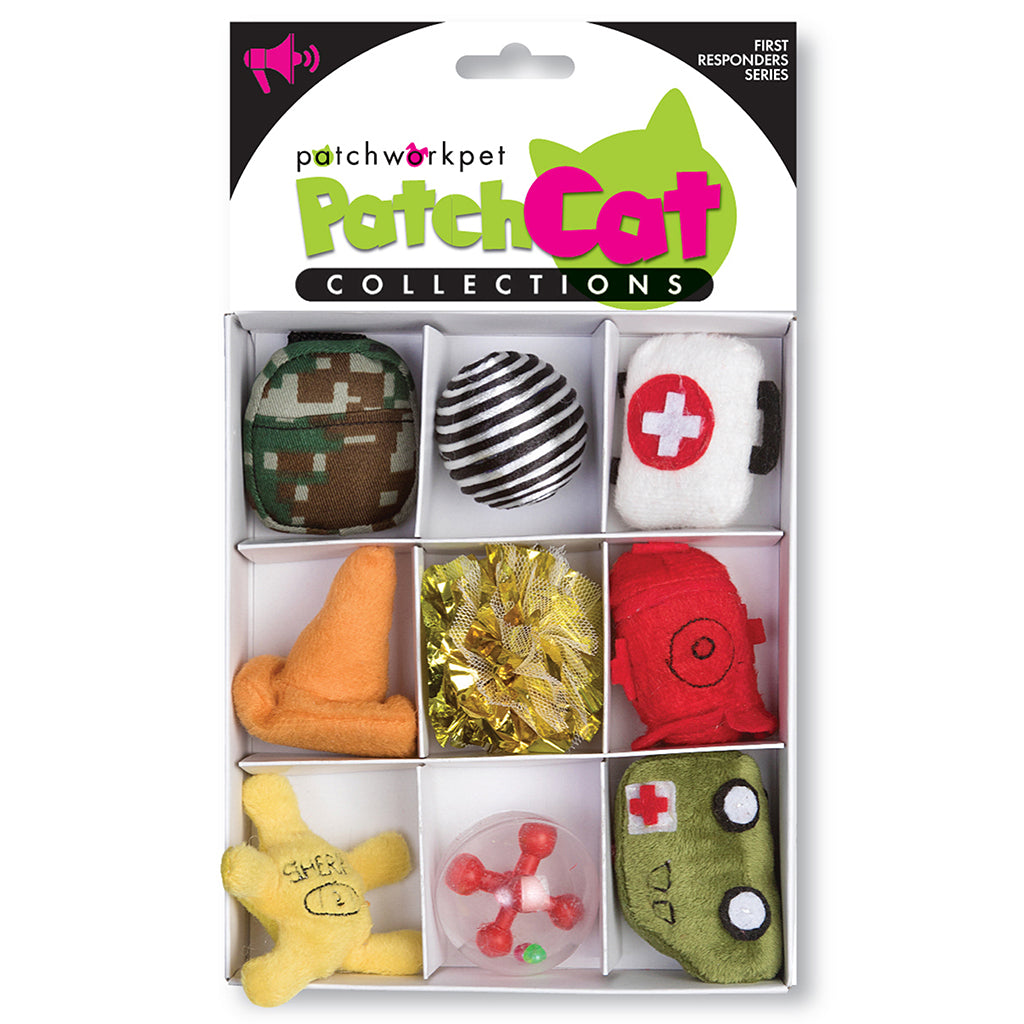 9pc First Responder Theme Cat Toy Set with Catnip