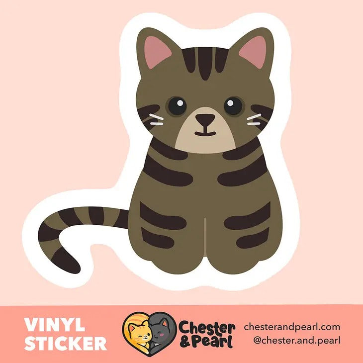 Brown Tabby Cat sticker