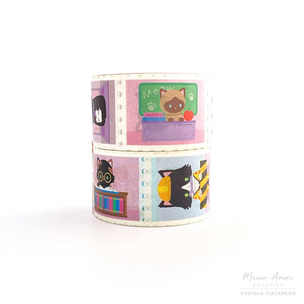 Career Cats stamp washi tape