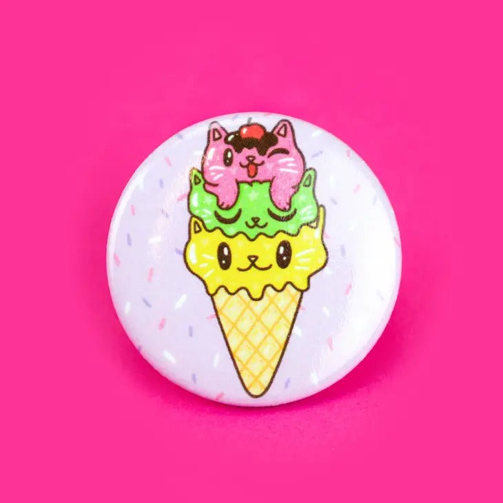 Ice Cream Cat button