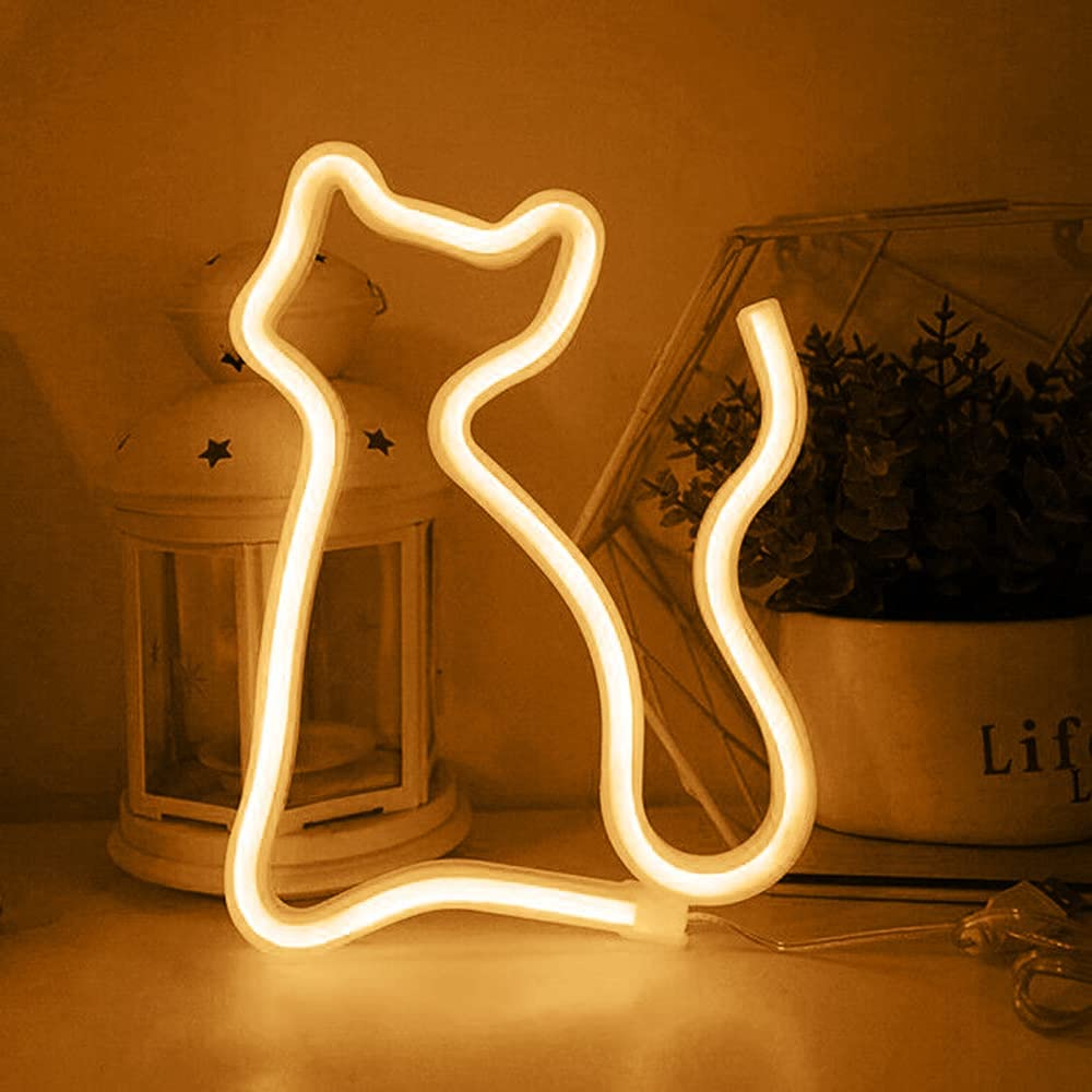 LED neon cat
