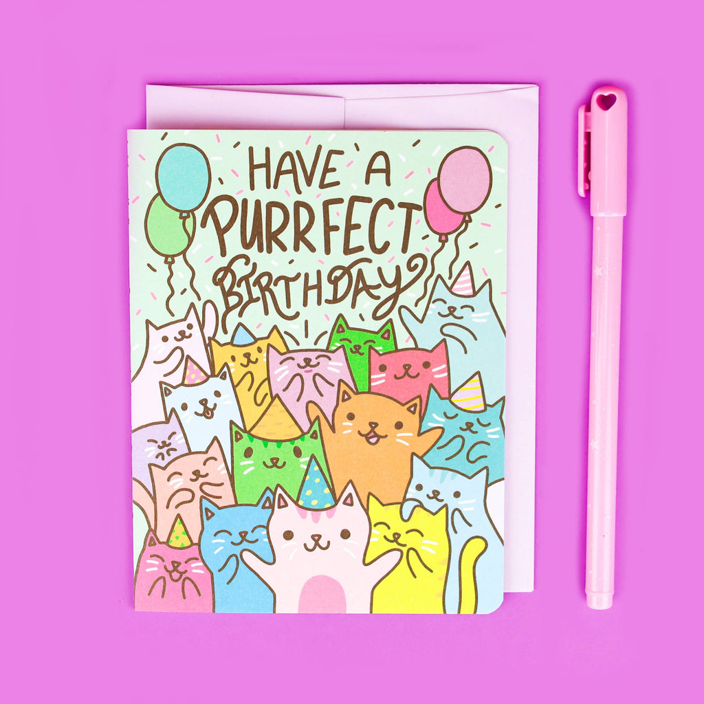 Have A Purrfect Birthday card