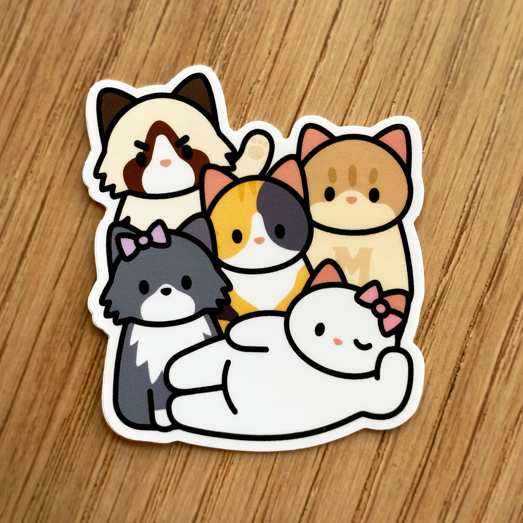 The Breakfast Cats sticker
