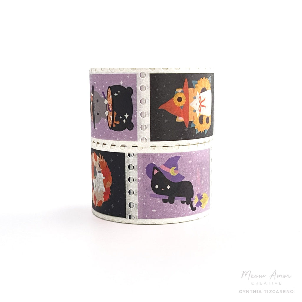 Witch Cats stamp washi tape