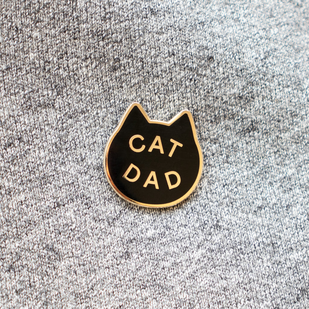 Cat Dad enamel pin