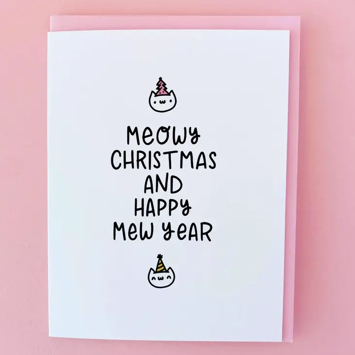 Meowy Christmas and a Happy Mew Year card