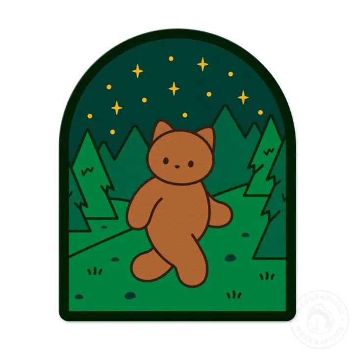 Bigfoot Cat sticker
