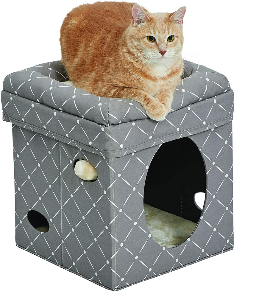 Curious cat cube hideaway