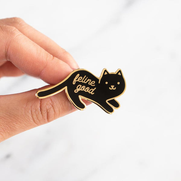 Feline Good Cat Hard Enamel Pin | Kitties & Cream